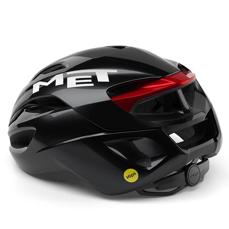 MET MET RIVALE MIPS （メット リヴァーレ ミップス）Black Red Glossy