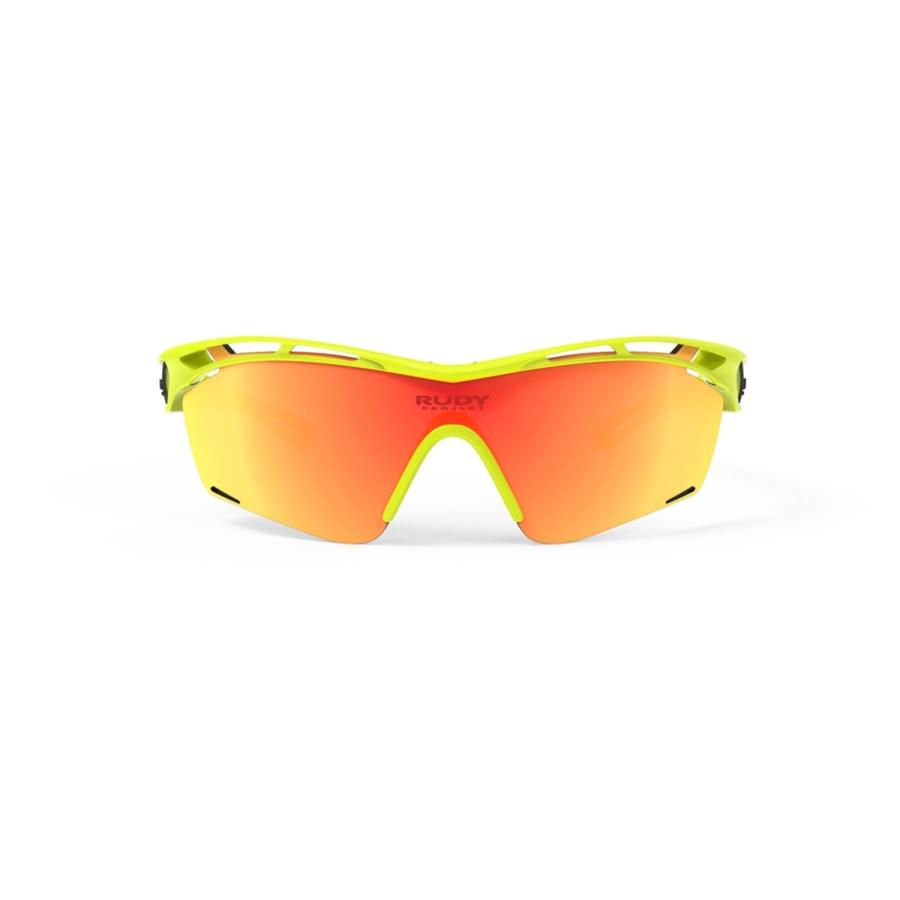 RUDYPROJECT TRALYX SLIM ルディプロジェクト トラリクス スリム イエローフルオグロスフレーム マルチレーザーオレンジレンズの画像
