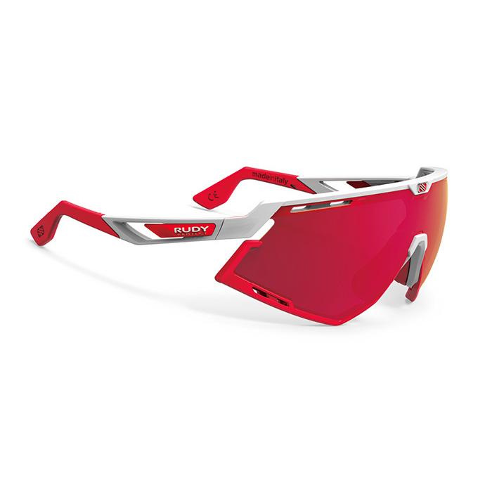 RUDYPROJECT DEFENDER ルディプロジェクト ディフェンダー ホワイトグロスフレーム バンパーレッドフルオ マルチレーザーレッドレンズ