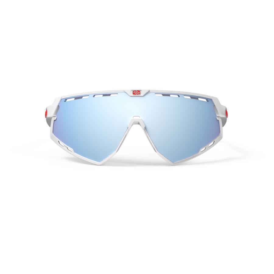 RUDYPROJECT DEFENDER ディフェンダー ホワイトグロス フェードブルー ブルーレッドストライプフレーム バンパーホワイト マルチレーザーアイスレンズの画像