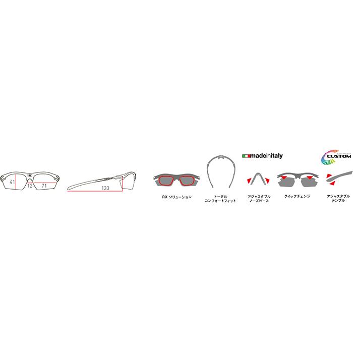 RUDYPROJECT RYDON ルディプロジェクト ライドン グラファイトフレーム Polar 3FX HDR マルチレーザーオレンジレンズの画像