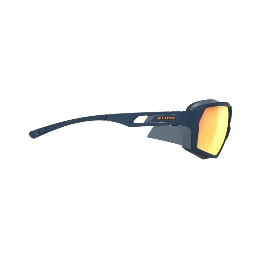 RUDYPROJECT AGENT Q ルディプロジェクト エージェントQ ブルーネイビーマットフレーム マルチレーザーオレンジレンズ サングラス ロードバイクの画像