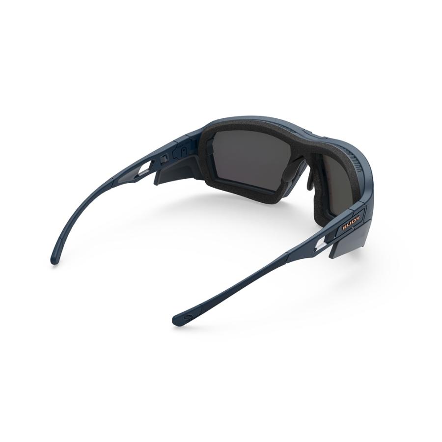 RUDYPROJECT AGENT Q ルディプロジェクト エージェントQ ブルーネイビーマットフレーム マルチレーザーオレンジレンズ サングラス ロードバイクの画像
