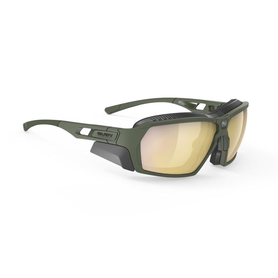 RUDYPROJECT AGENT Q ルディプロジェクト エージェントQ オリーブマットフレーム マルチレーザーゴールドレンズ サングラス ロードバイク