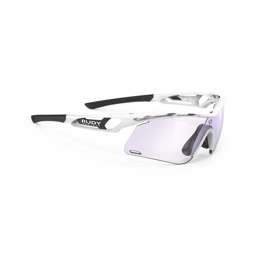 RUDYPROJECT TRALYX+ SLIM ルディプロジェクト トラリクスプラススリム ホワイトグロスフレーム インパクトX2 調光レーザーパープルレンズ