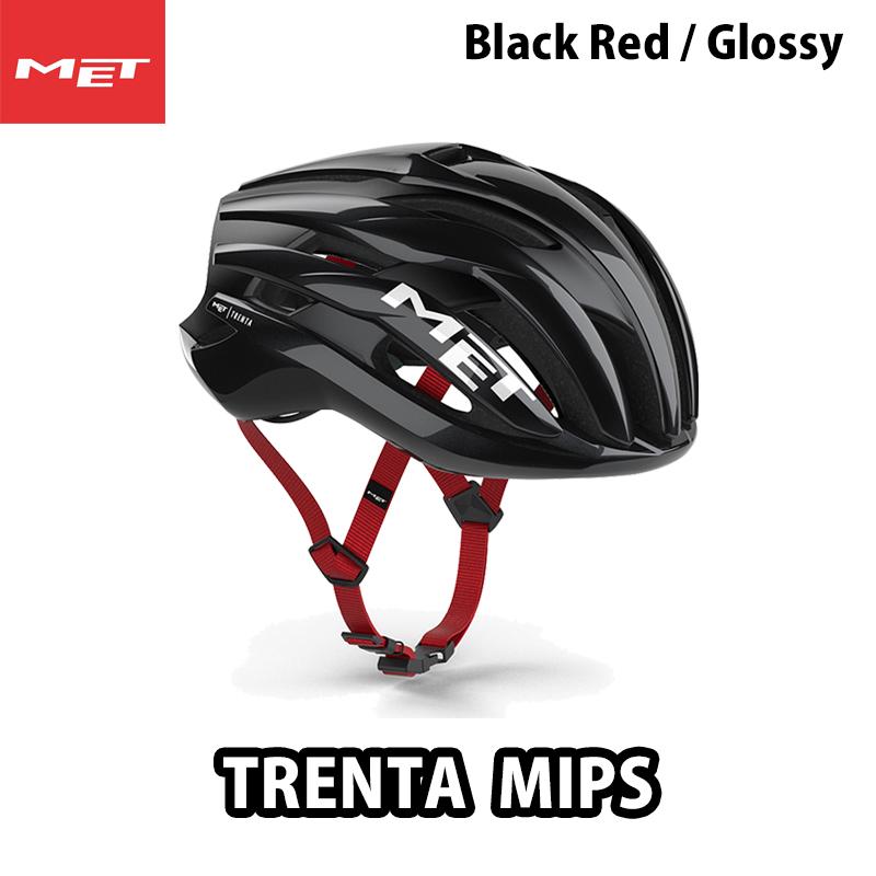 MET MET TRENTA MIPS（メット トレンタ ミップス） BLACK RED GLOSSY 