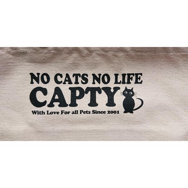 CAPTY レギュラーキャンバストートバッグ NO CATS NO LIFE カプティ 10L H37xW24xD12cm 1460 かわいい おしゃれ シンプル ワンポイント |  | 10