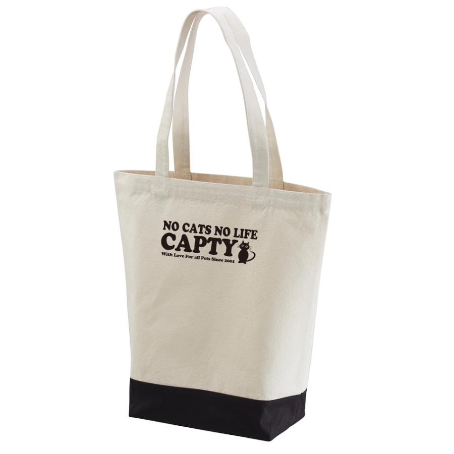 CAPTY レギュラーキャンバストートバッグ NO CATS NO LIFE カプティ 10L H37xW24xD12cm 1460 かわいい おしゃれ シンプル ワンポイント |  | 05