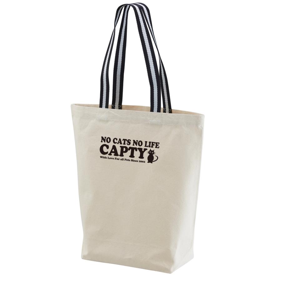 CAPTY レギュラーキャンバストートバッグ NO CATS NO LIFE カプティ 10L H37xW24xD12cm 1460 かわいい おしゃれ シンプル ワンポイント |  | 08