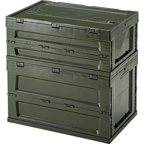 折りたたみ収納ボックス 幅59×奥行40×高さ35.5cm フォールディング コンテナ L 積み重ね スタック シンプル 折り畳み LFS-34 東谷 | 東谷 | 05