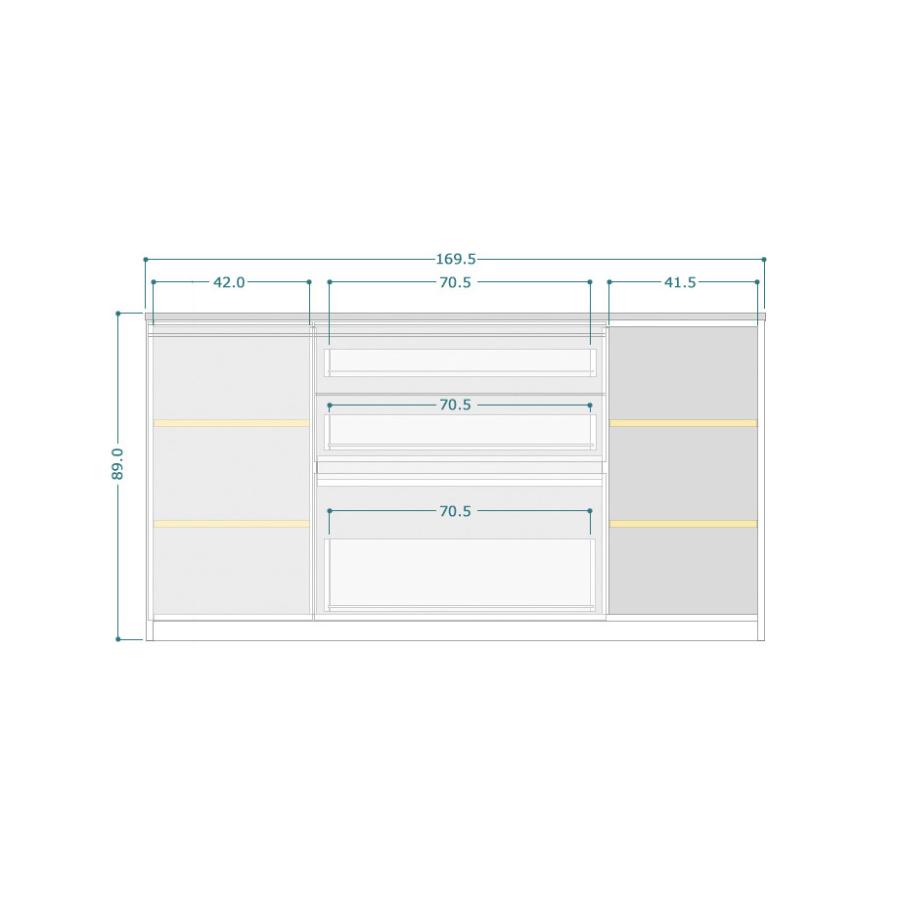 新春SALE！ チェルシア 対面キッチンカウンター　幅168cm　奥行60cm 【FKP2109267192】(74000円)