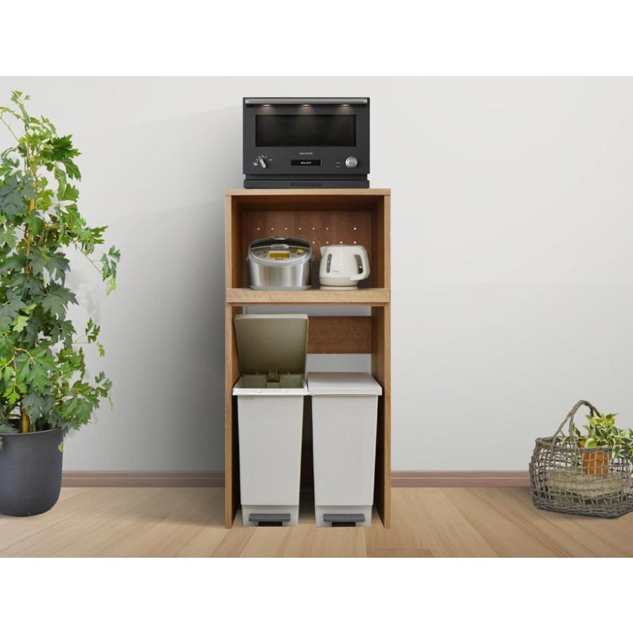 レンジボード ナチュラル 収納 LOWYA 食器棚 電子レンジ台 キッチンボードボード スリム