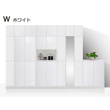 セミオーダーシューズボックス ポルティア 台輪タイプ 幅15〜30cm 奥行39.7cm 高さ180.2cm 全14色_3