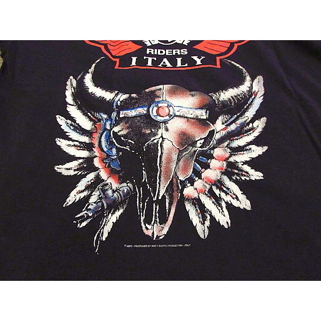 ビンテージ90's☆HARLEY DAVIDSON ITALYプリントTシャツ黒☆190727s2