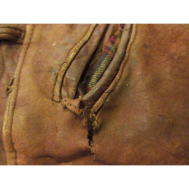 ビンテージ40's☆Windwardボーイズレザースポーツジャケット茶