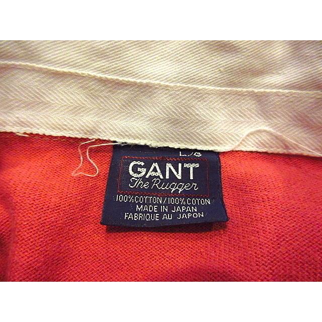 ビンテージ70's80's☆GANTコットンラガーシャツ赤×白sizeL ビンテージ70's80's☆GANTコットンラガーシャツ赤×白sizeL