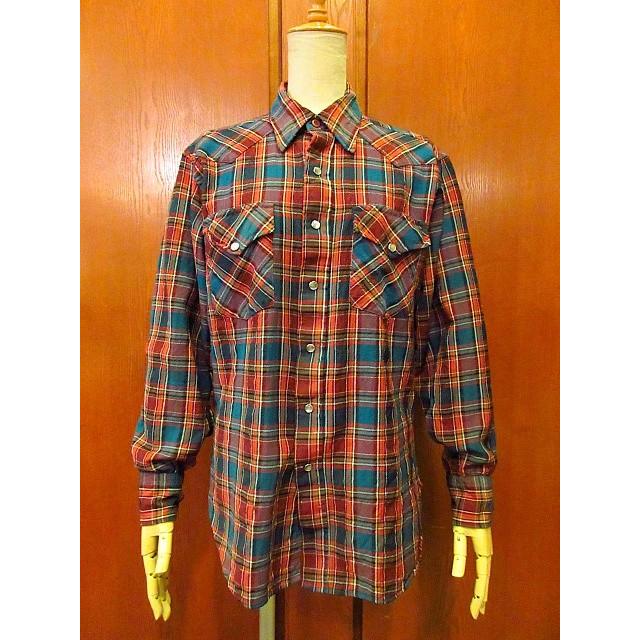 ビンテージ70's☆PENDLETON チェックウールウエスタンシャツ