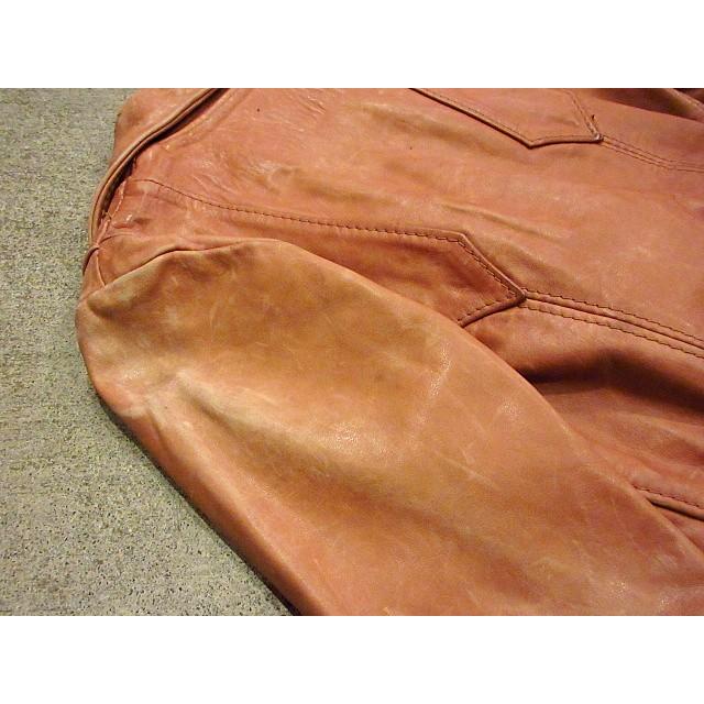 ビンテージ70's☆OSHWAHKON レザーノーフォークジャケット Size S