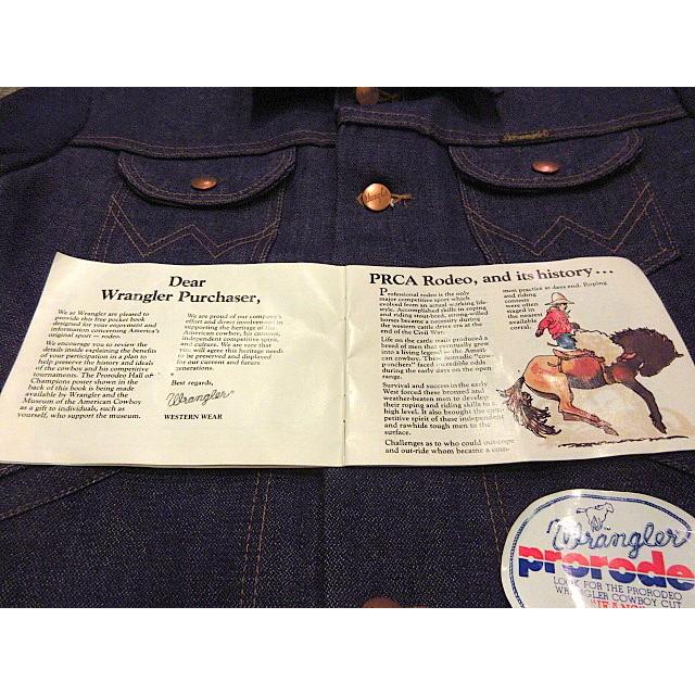 ビンテージ80's☆DEADSTOCK Wrangler 74126NVデニムジャケット ビンテージ80's☆DEADSTOCK Wrangler 74126NVデニムジャケット