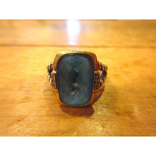 ビンテージ☆ki石付きスターリングシルバーリング☆200104s3-rng 指輪