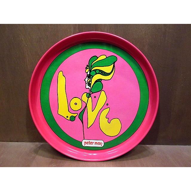 ピーターマックス トレイ ビンテージ70's☆Peter Max ティントレイ