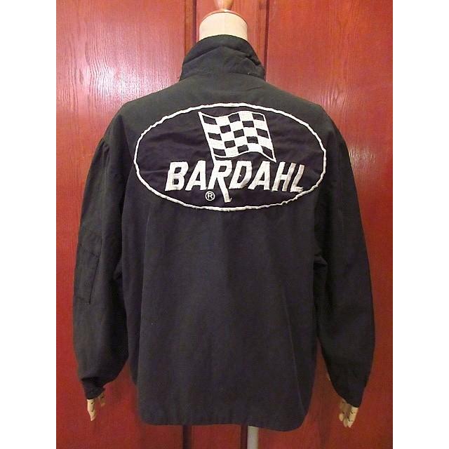 ビンテージ60sバーシティジャケット ビンテージ60's70's☆BARDAHLコットンレーシングジャケット黒