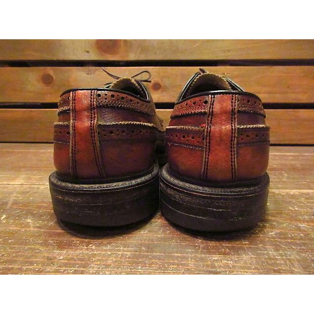 ビンテージ80's☆STAFFORDウィングチップシューズ茶size 9 1/2EEE