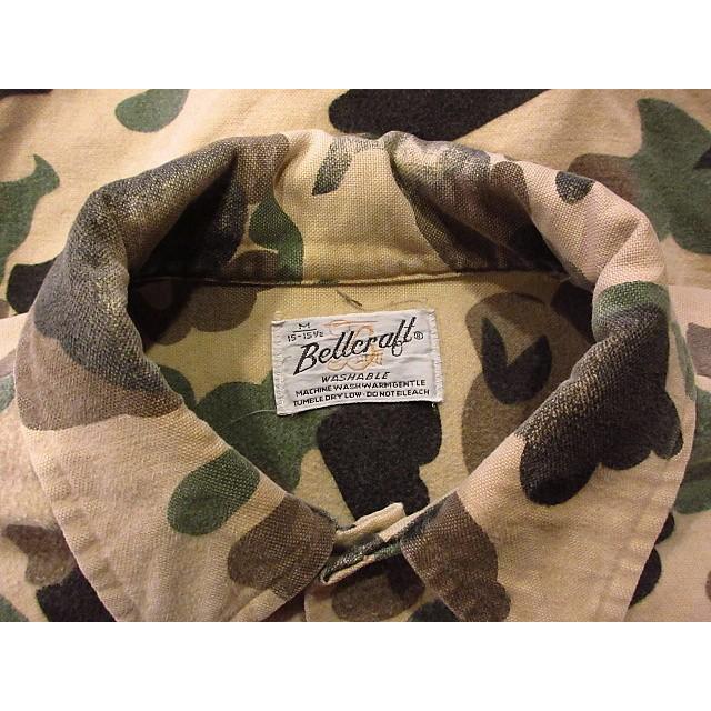 ビンテージ70's☆BellcraftダックハンターカモコットンネルシャツM