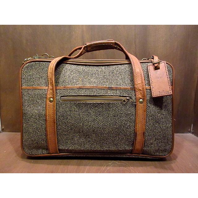 ビンテージ☆hartmann luggage レザー×ツイードスーツケース☆200206n5