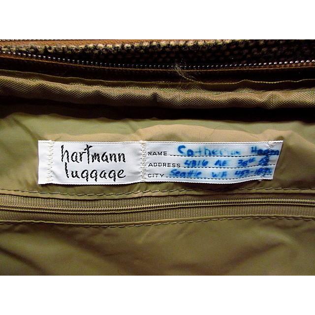 ビンテージ☆hartmann luggage レザー×ツイードスーツケース☆200206n5