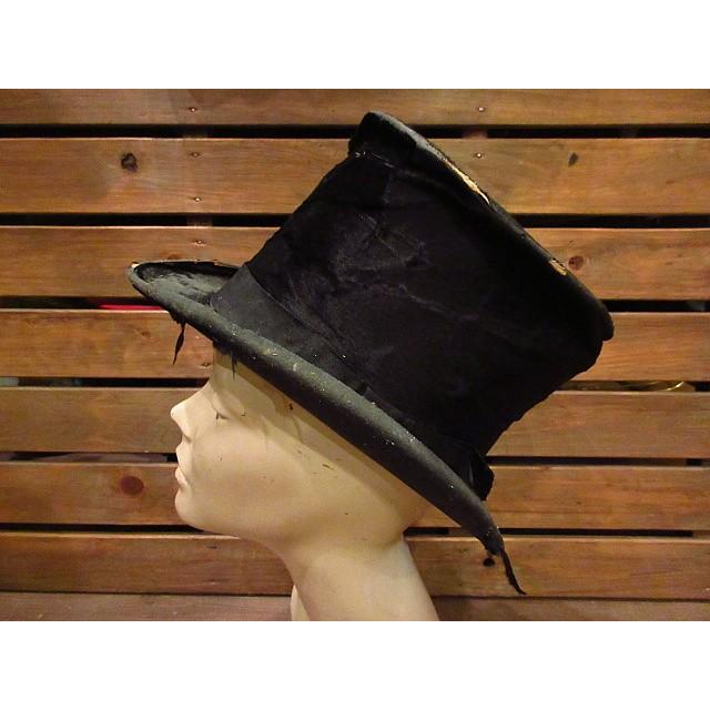 Tress & Co. London シルクハット　アンティーク　ビンテージ ビンテージ~1900's☆DUNLAP & Co.トップハット黒☆200213n3-m-ht-flt