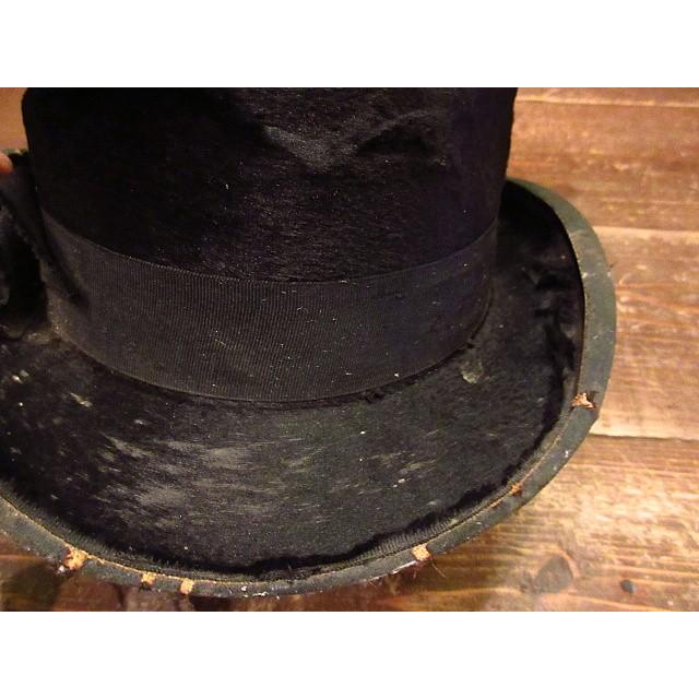 ビンテージ~1900's☆DUNLAP & Co.トップハット黒☆200213n3-m-ht-flt