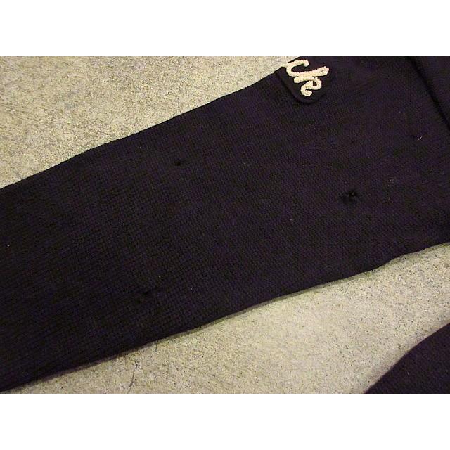 ビンテージ50's☆LASLEY KNITTING CO. レターマンカーディガン黒