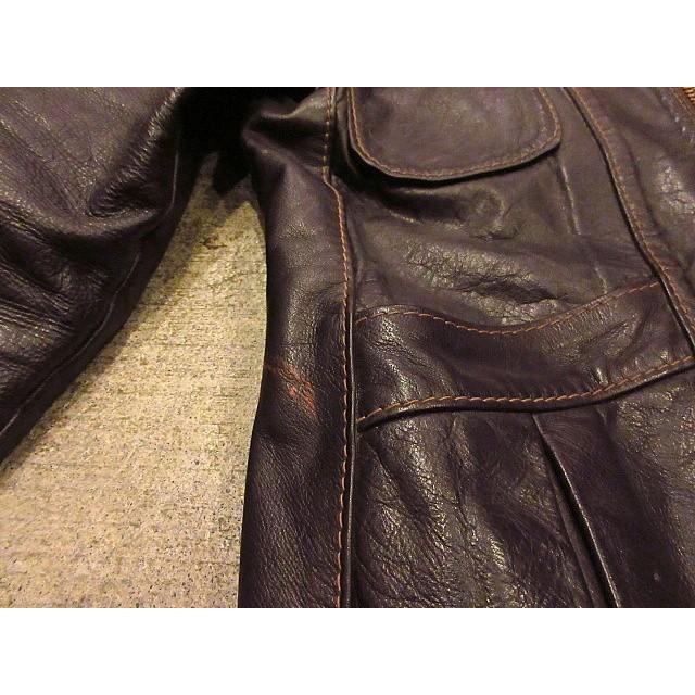 ビンテージ70's☆OSHWAHKON ACMEレザージップアップジャケット黒 ビンテージ70's☆OSHWAHKON ACMEレザージップアップジャケット黒