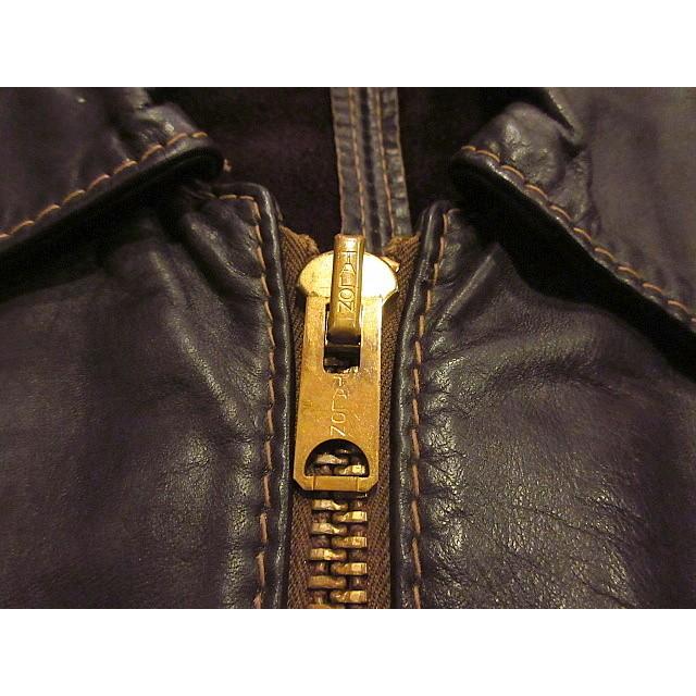 ビンテージ70's☆OSHWAHKON ACMEレザージップアップジャケット黒 ビンテージ70's☆OSHWAHKON ACMEレザージップアップジャケット黒