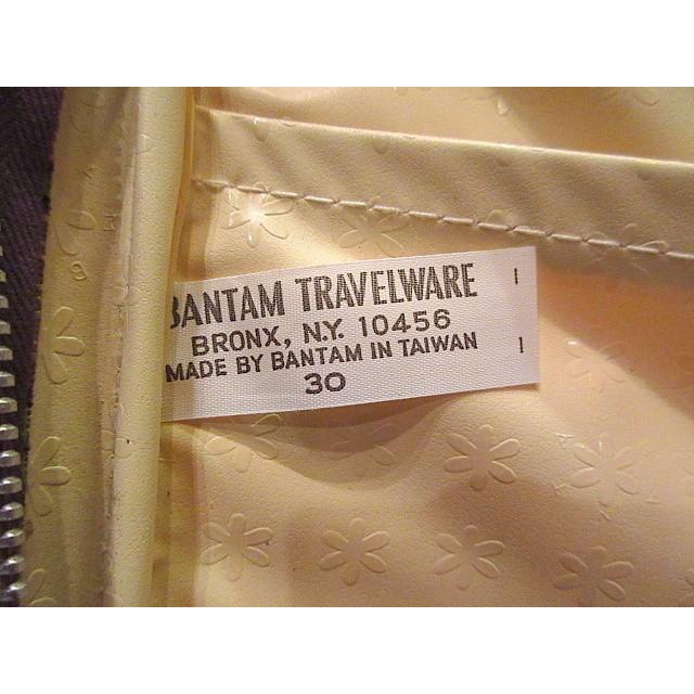 ビンテージ70's☆Bantam Travelwareレトロ花柄トランク茶30☆200216n8