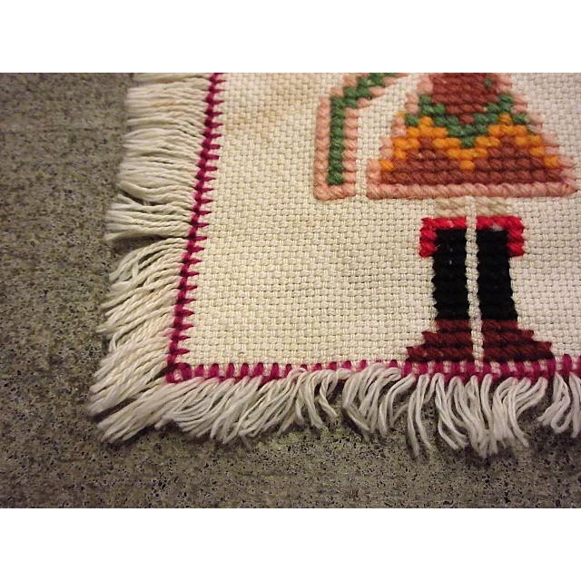 ビンテージ☆ナバホYeiモチーフラグ 約39.5cm×約34cm☆200311s6-rug