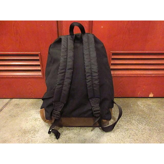 MADE IN U.S.A. JANSPORTボトムレザーナイロンバックパック黒