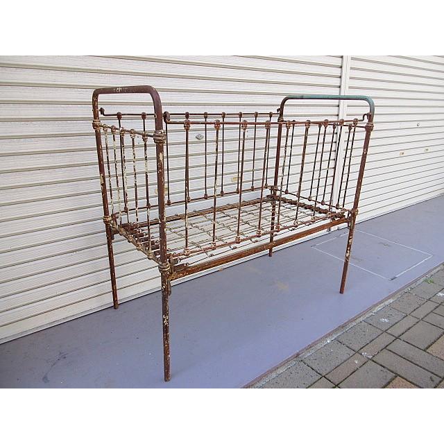 ビンテージ-30's☆アイアンベビーベッド☆200324f2-otfnt 雑貨家具