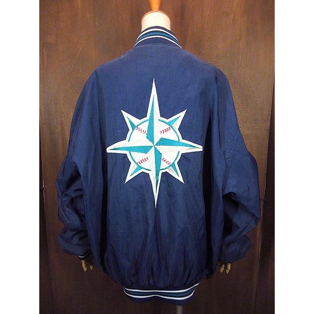 ビンテージ90's☆STARSTER MARINERSスタジアムジャケット青size
