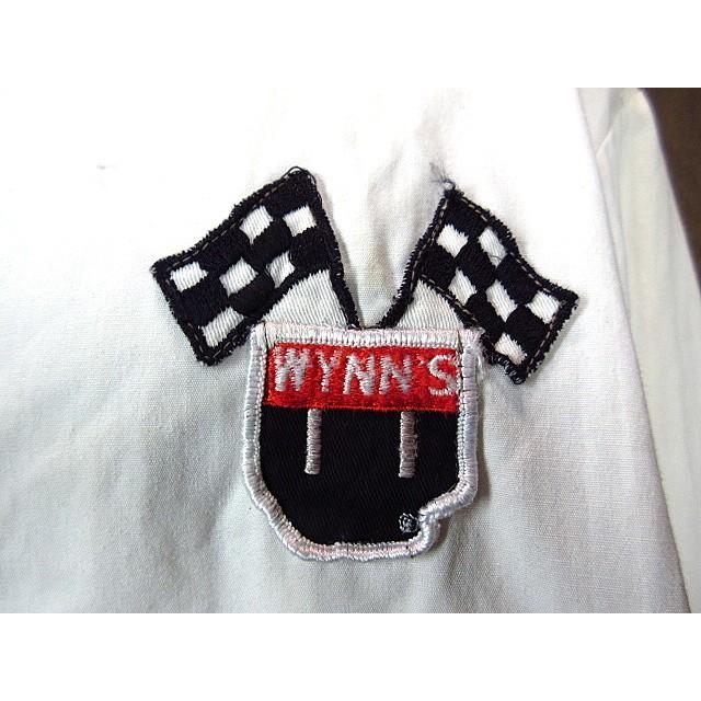 ビンテージ60's☆Finish Line WYNN'Sコットンレーシングジャケット白