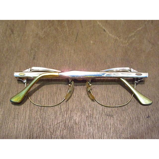 ビンテージ60's☆B&L 1/10 12KGFアルミサーモントブロー眼鏡☆200423n7