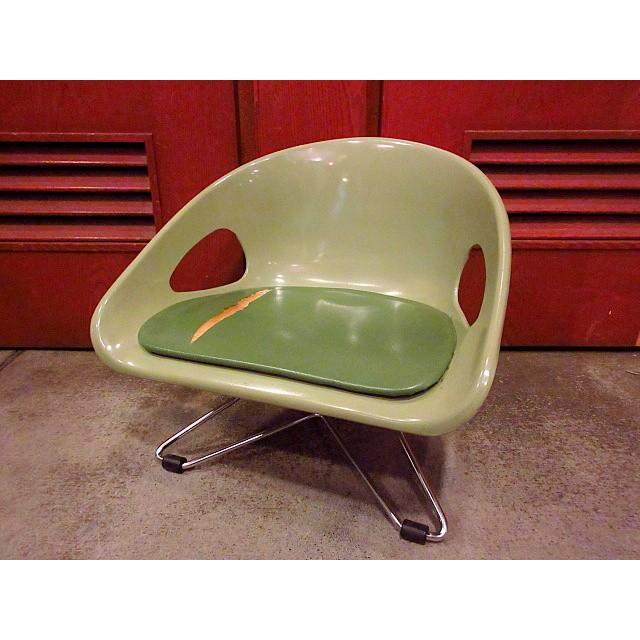 ビンテージ70's☆COSCO キッズチェア アボカドグリーン A☆200430f4