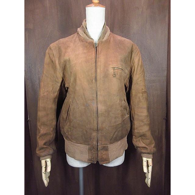 ビンテージ40's50's☆AMC SPORTSWEARヌバックスポーツジャケット