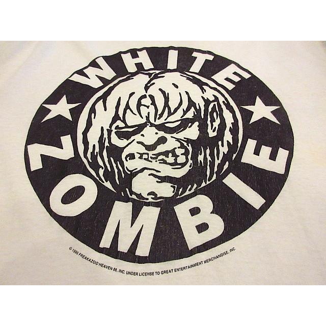 ビンテージ90's☆WHITE ZOMBIEコットンTシャツ白☆200509s6-m ビンテージ90's☆WHITE ZOMBIEコットンTシャツ白☆200509s6-m