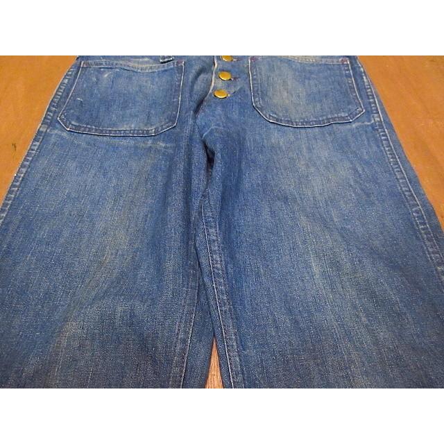 ビンテージ70's☆Lee Leens剥き出しボタンデニムフレアパンツW82cm