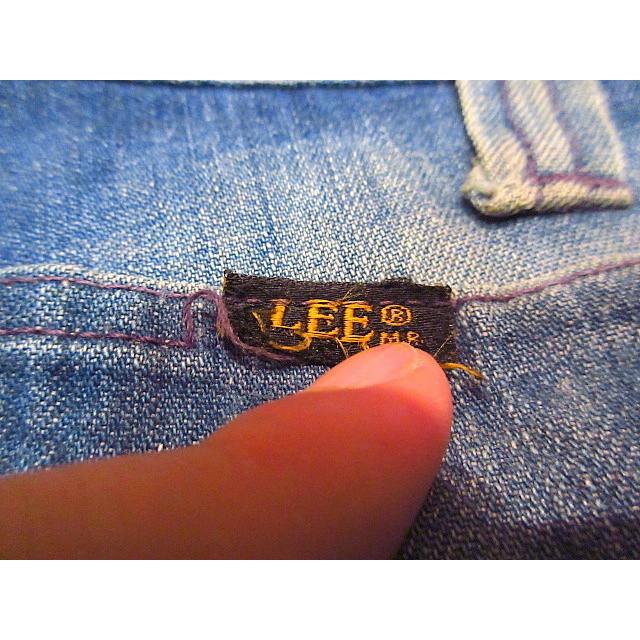 ビンテージ70's☆Lee Leens剥き出しボタンデニムフレアパンツW82cm