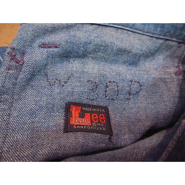 ビンテージ70's☆Lee Leens剥き出しボタンデニムフレアパンツW82cm