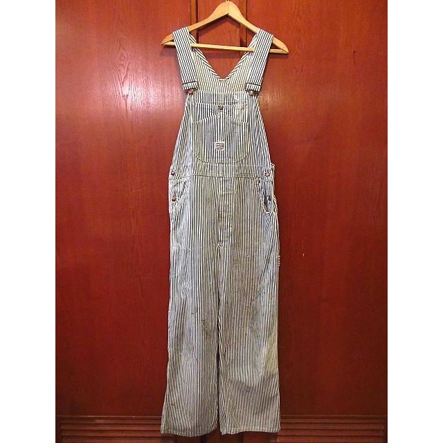 ビンテージ40's50's☆PAY DAYヒッコリーストライプオーバーオールW90cm