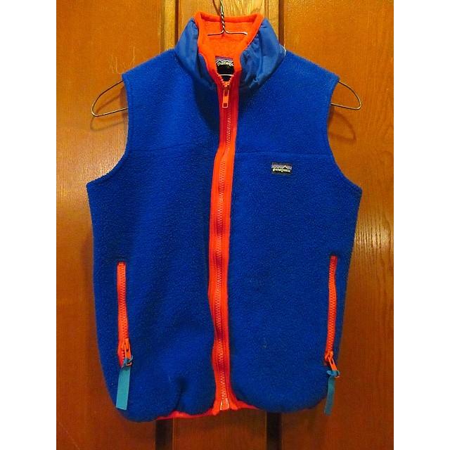 ビンテージ80's○Patagonia三角タグキッズフリースベストsize12